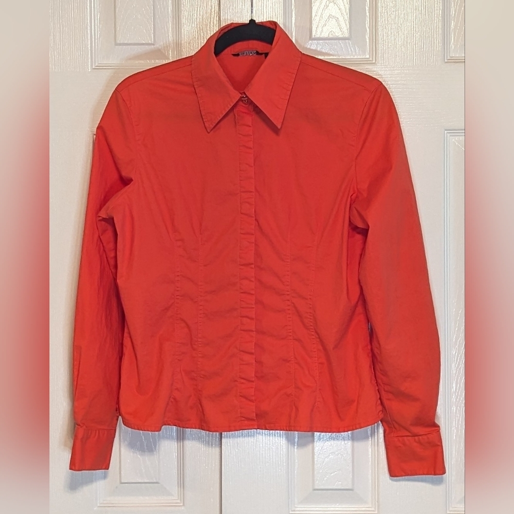 5/$25 Beliza Red Snap Down Shirt